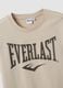 T-shirt beige in puro cotone con stampa frontale regular fit per ragazzo_1