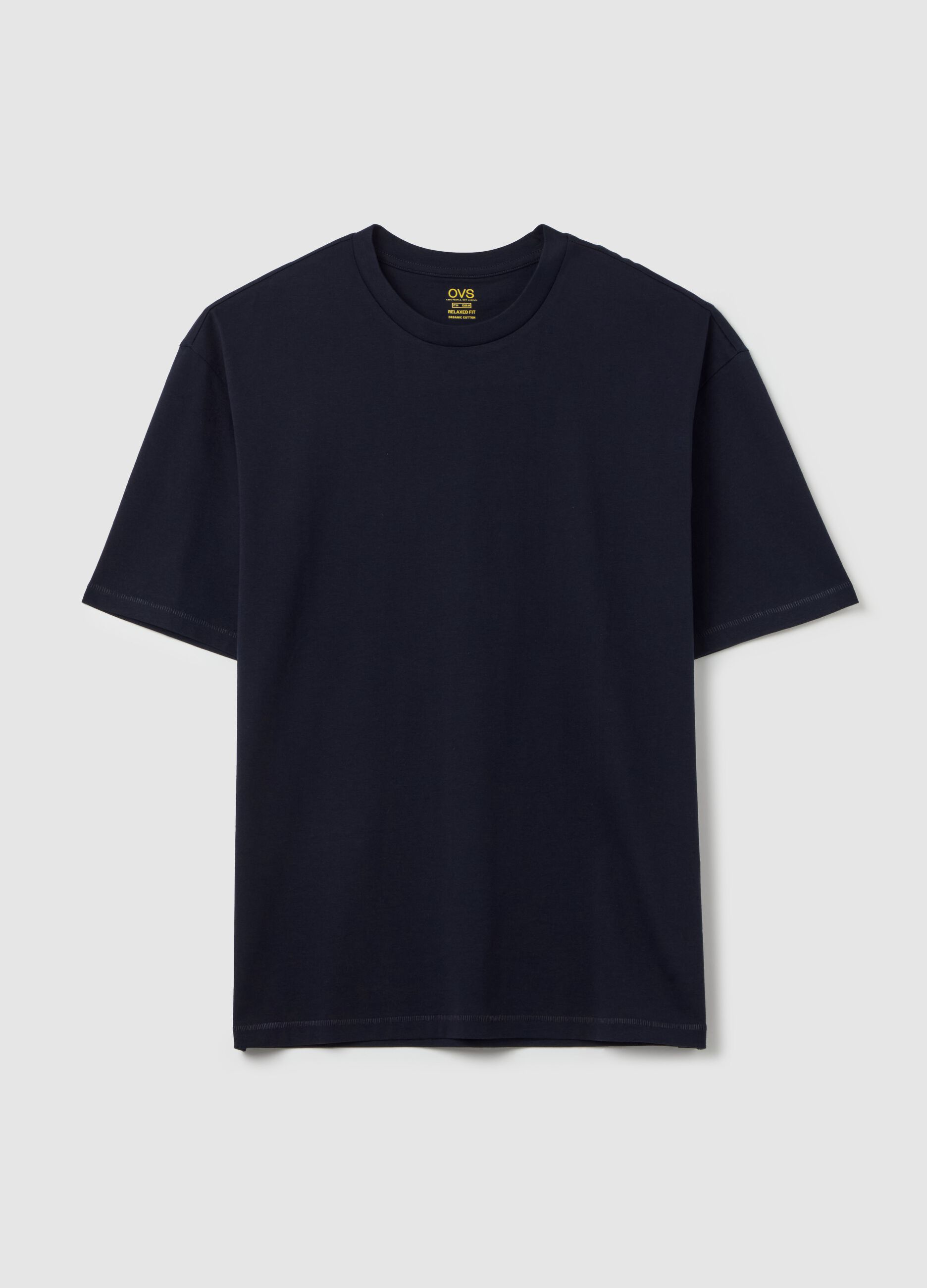 Solid colour T-shirt in organic cotton