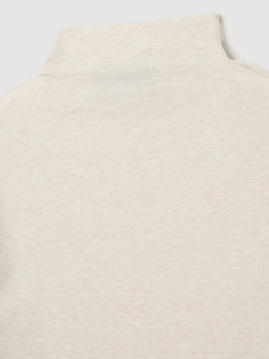 Maglia a collo alto beige regular fit_5
