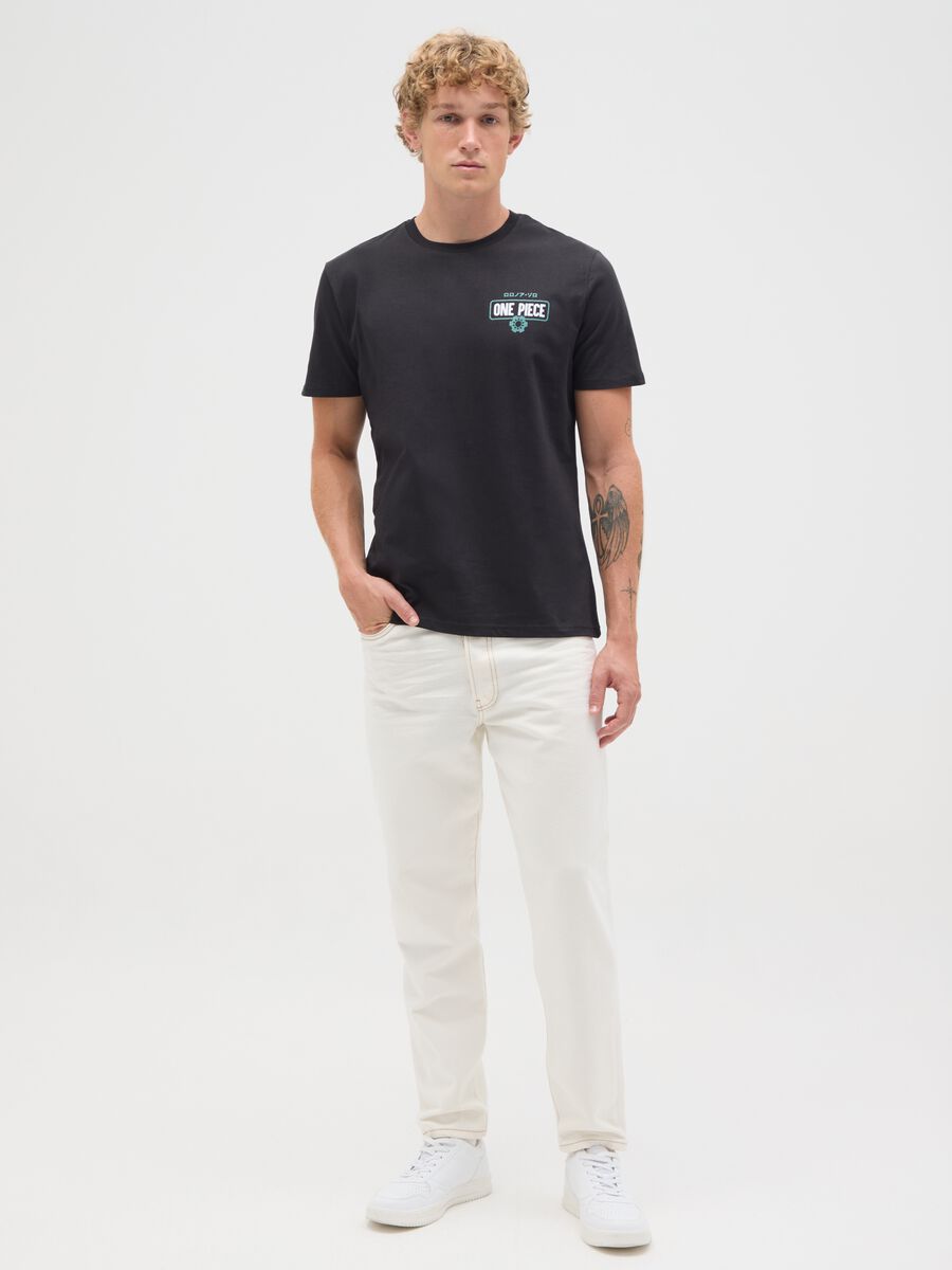 Men's pure cotton black regular fit t-shirt_1