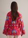 Oversized fit multicolour pure cotton kimono with floral embroidery_4