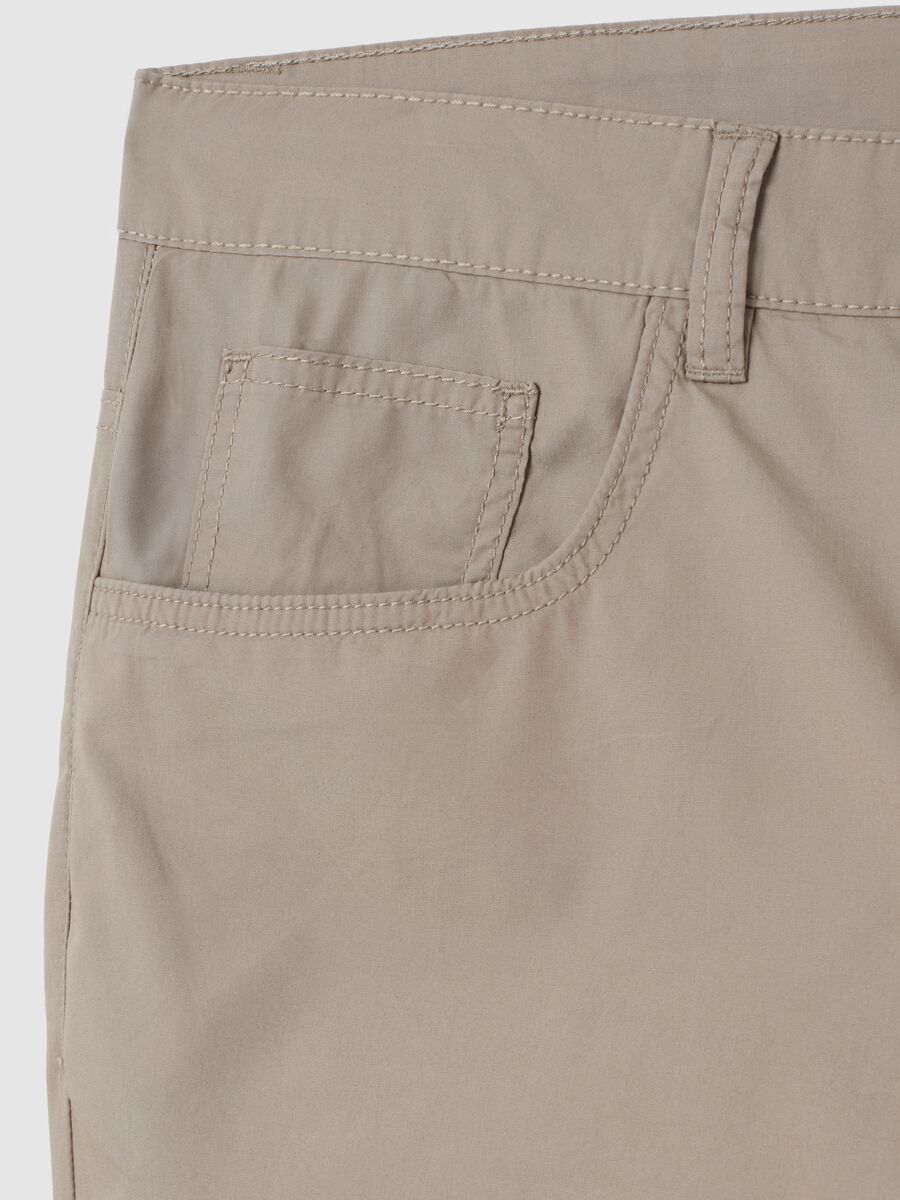 Men's Beige Pure Cotton Bermuda Shorts Regular Fit_1