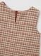 Multicolour check regular fit girl's dress with bow_3