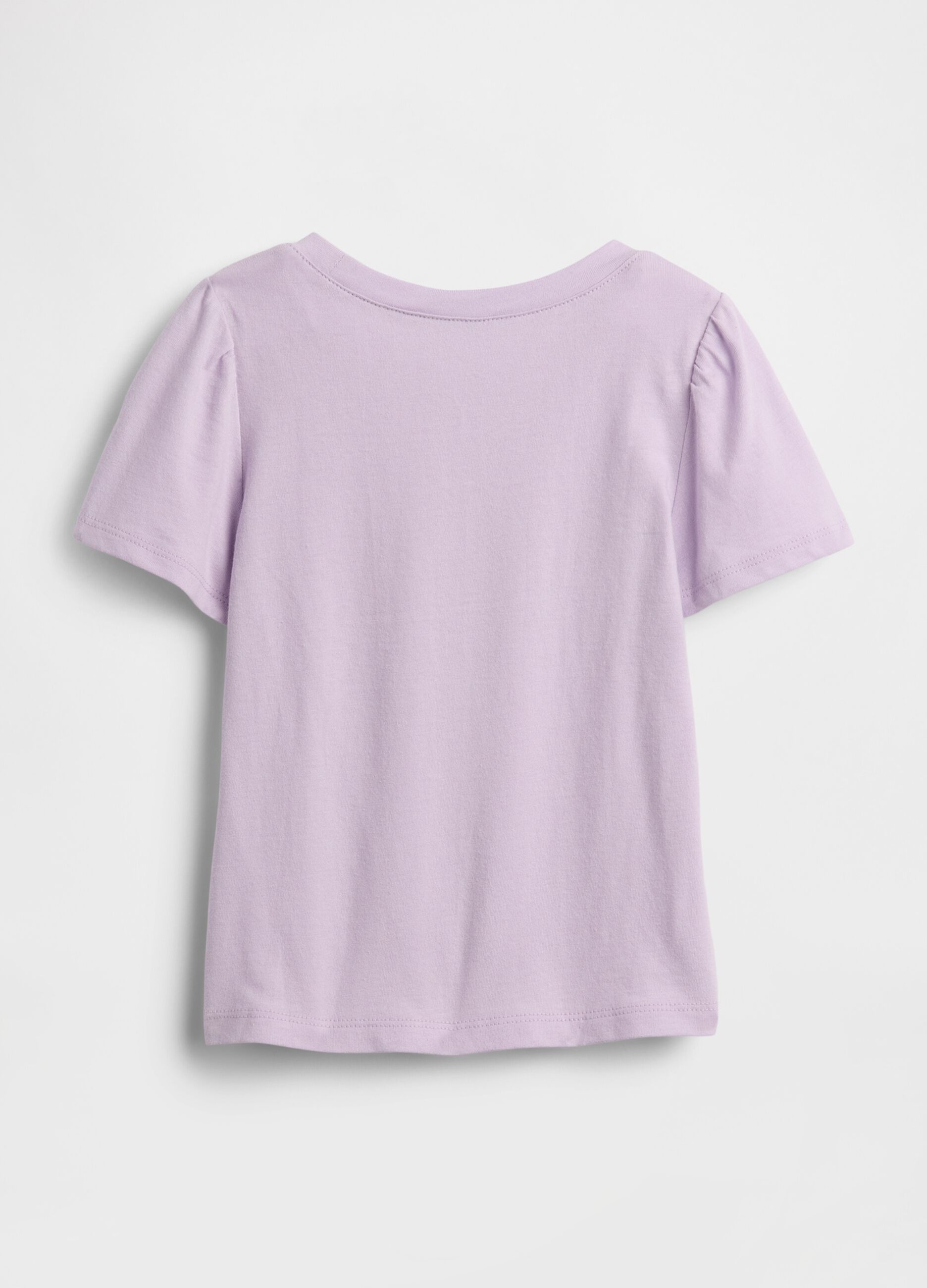 Pure cotton short-sleeve T-shirt with floral print