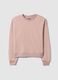 Pink cotton-blend sweatshirt in regular fit with round neck_4