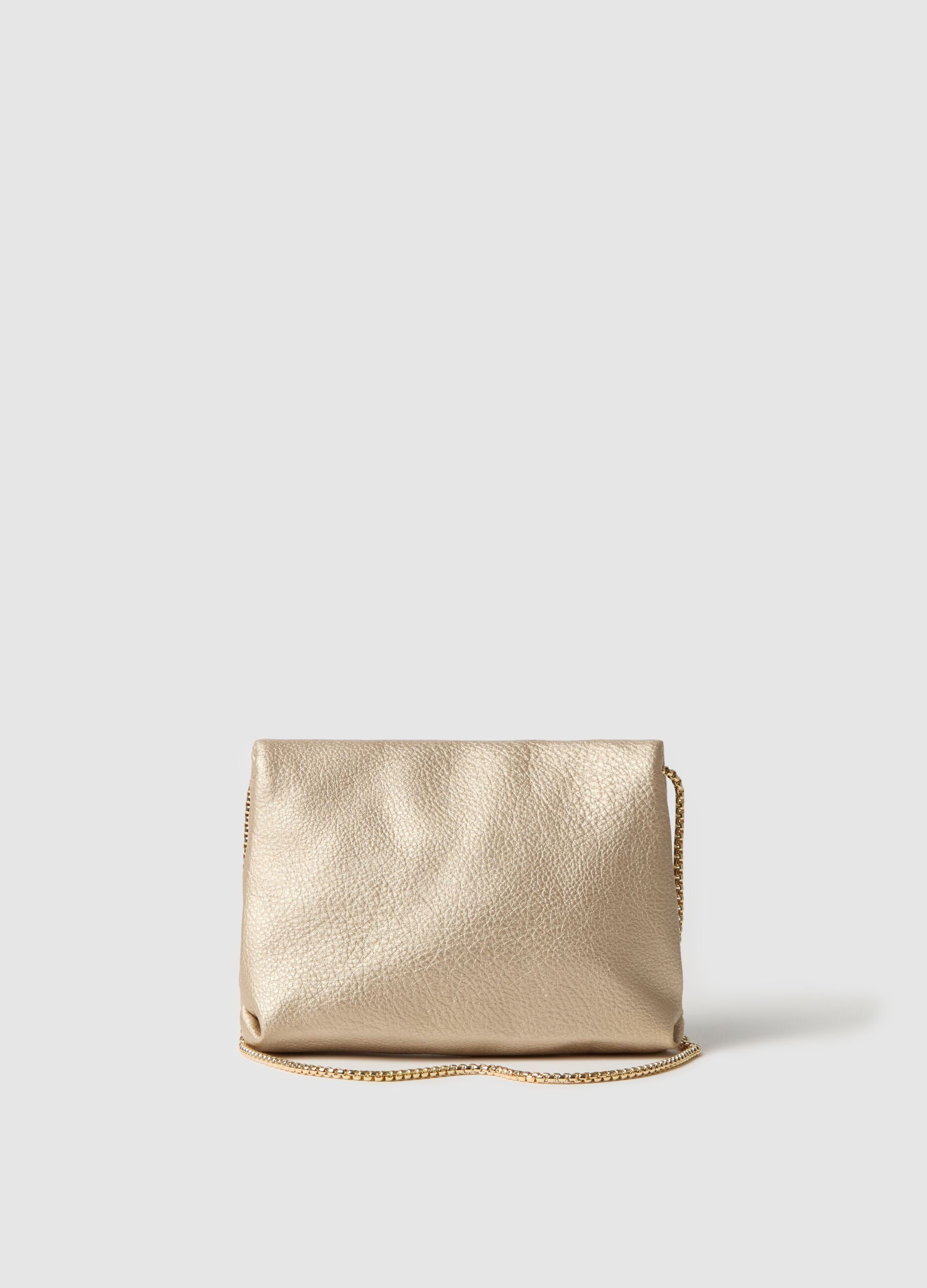 Borsa effetto metallizzato con tracolla
