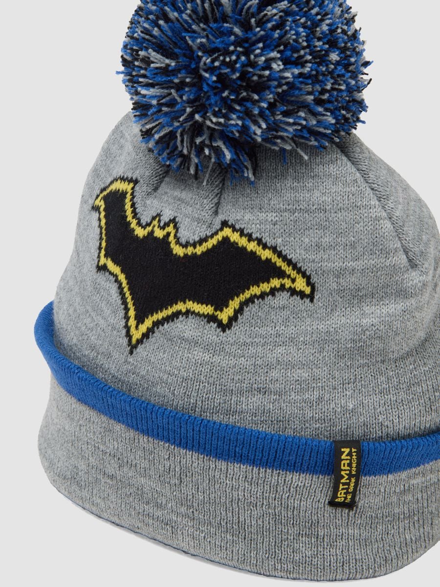 Set grigio con cappello, scaldacollo e guanti Batman_2