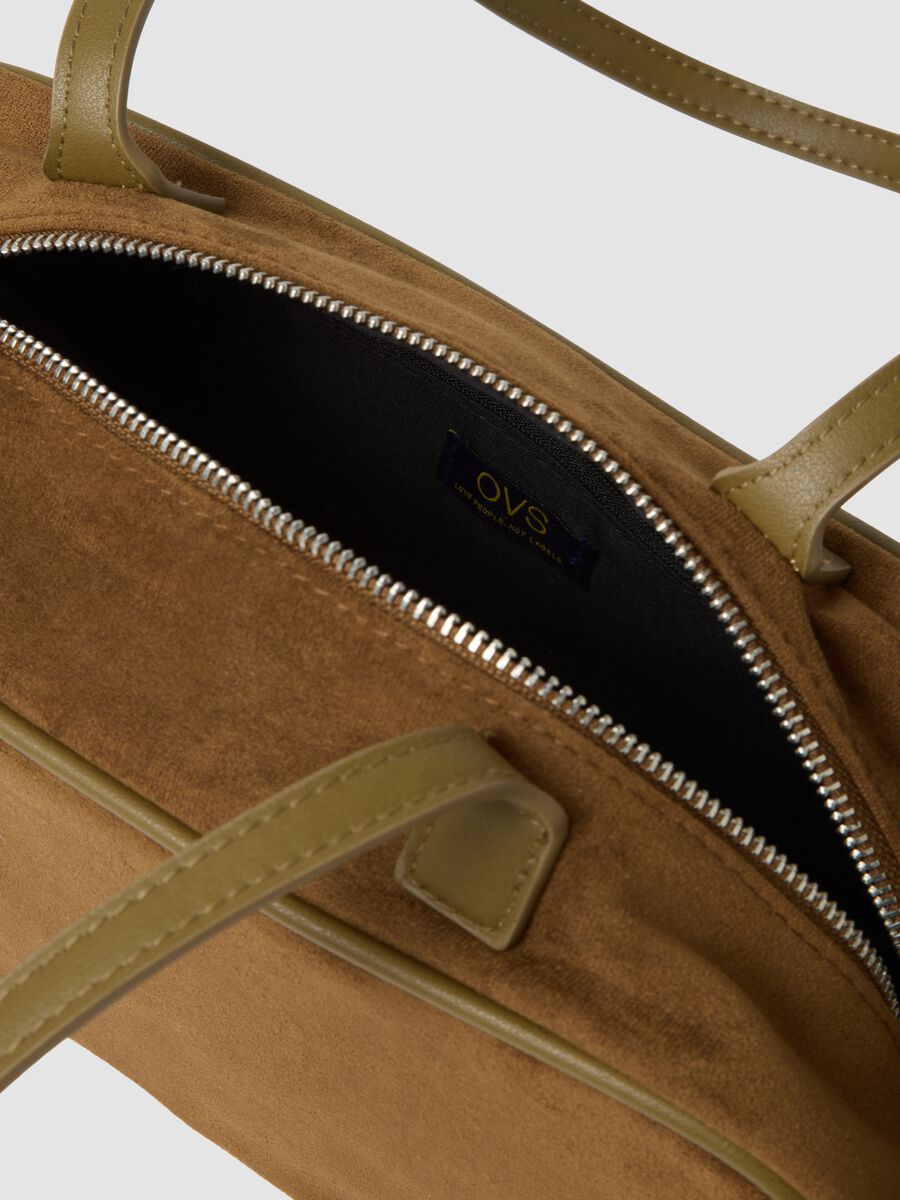 Brown handbag with zip closure_1