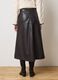 Long Brown Skirt with Side Pockets_2