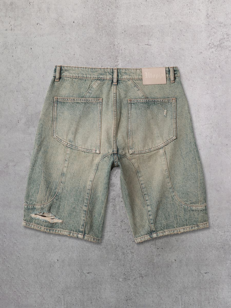 Denim Shorts Washed Light Blue & Tea_5