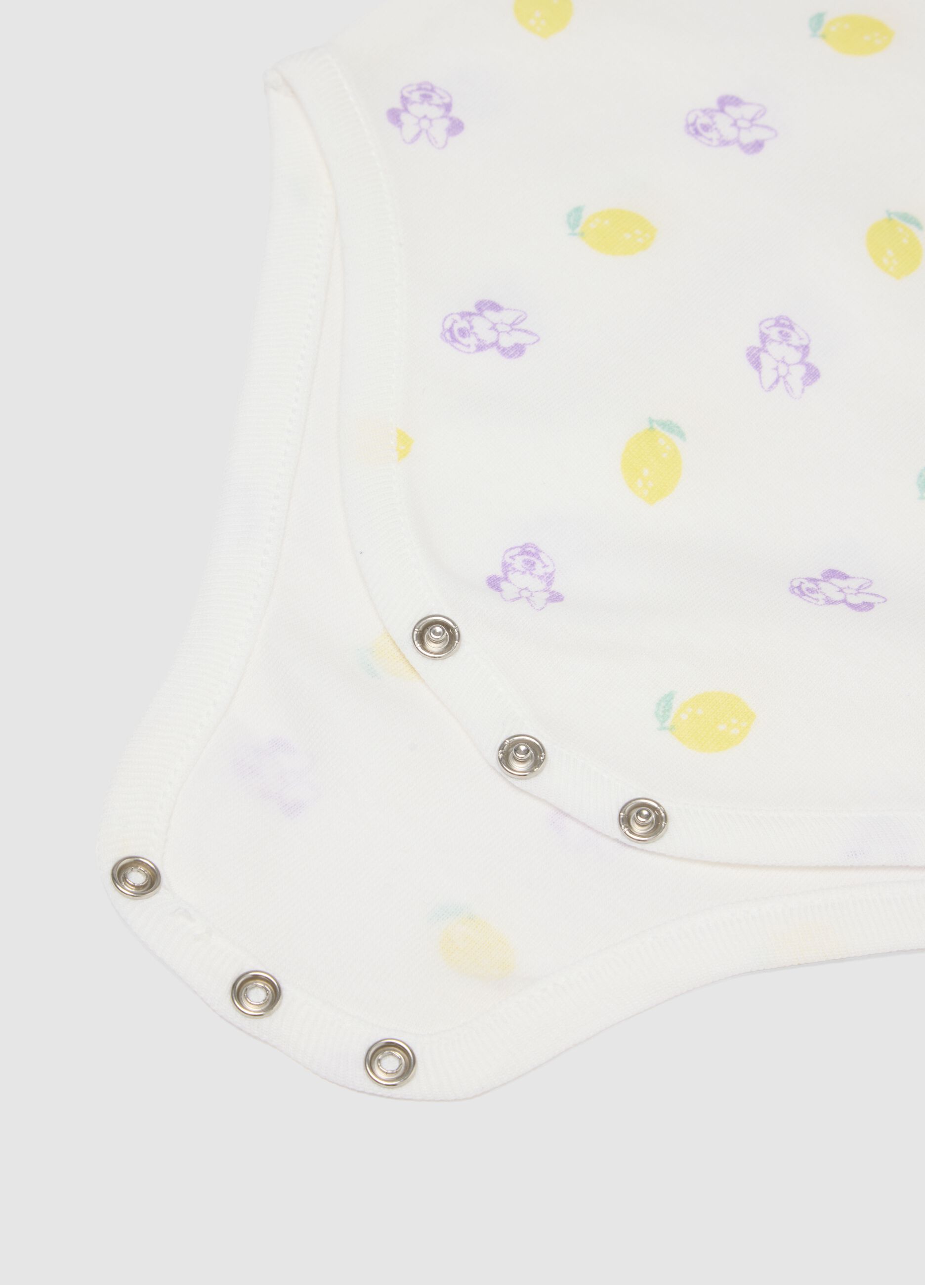 Bipack di body in puro cotone multicolor con Minnie senza maniche da neonate