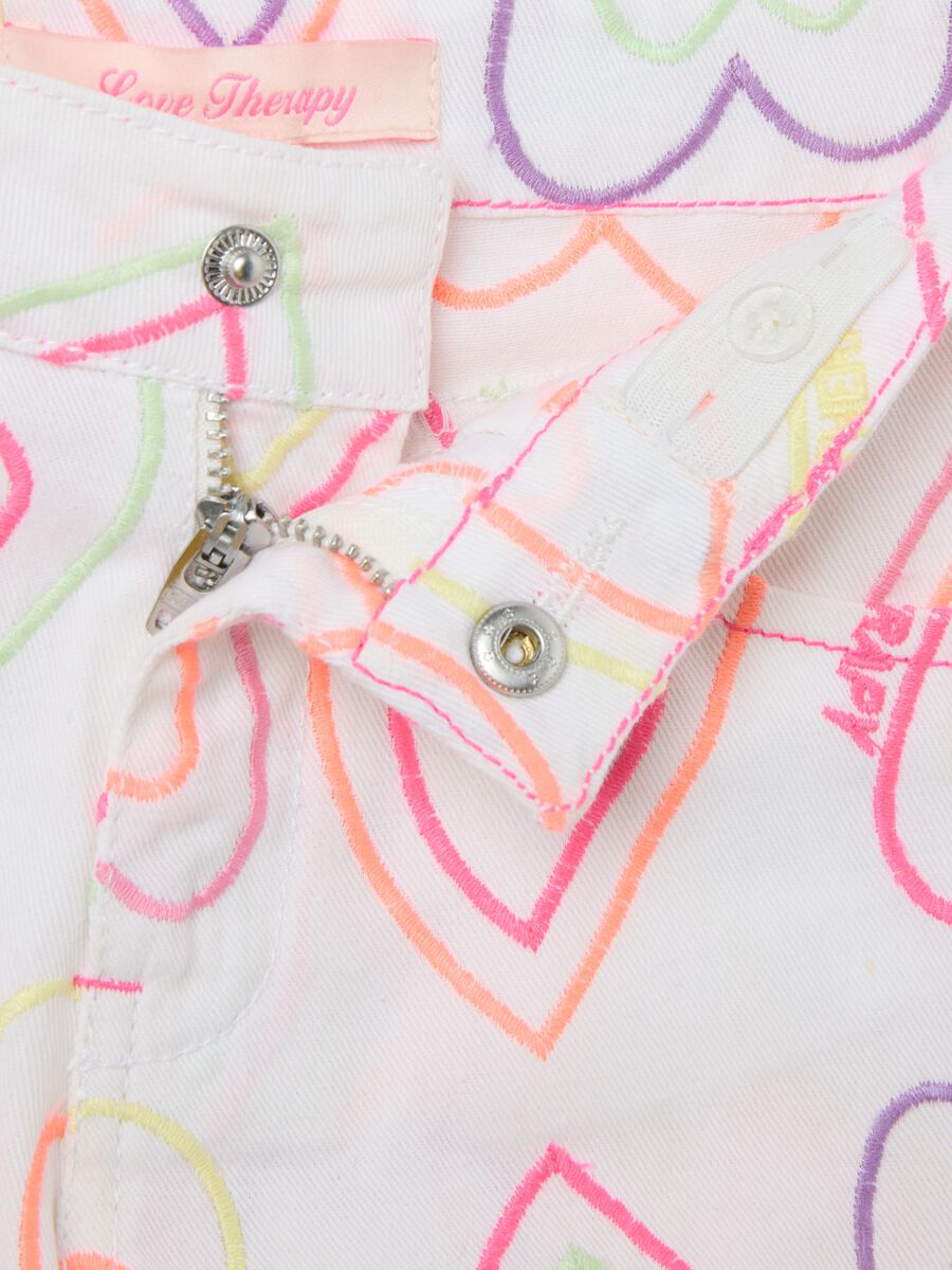 Girls' pure cotton multicolour regular fit shorts with print_3