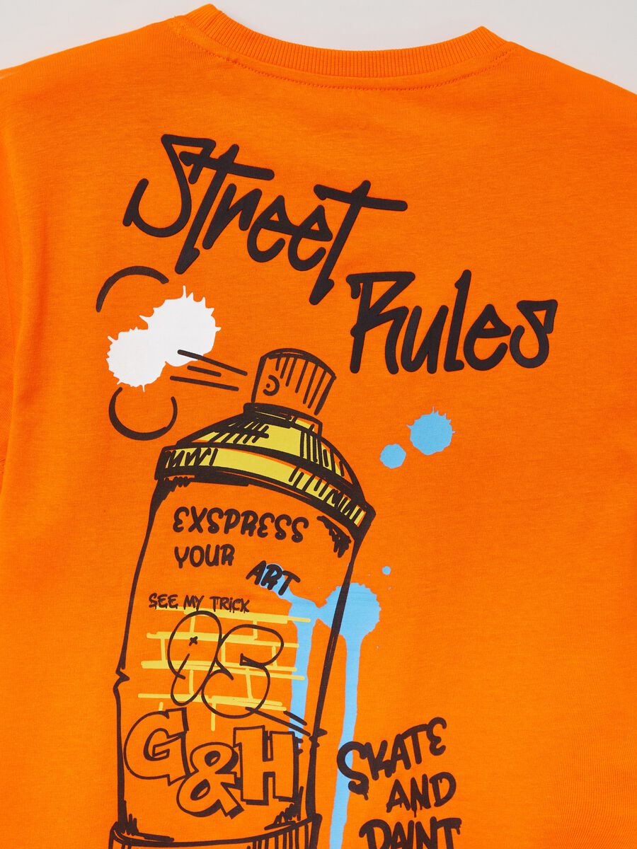T-shirt in cotone con stampa _2