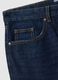 Regular tapered blue pure cotton jeans_5