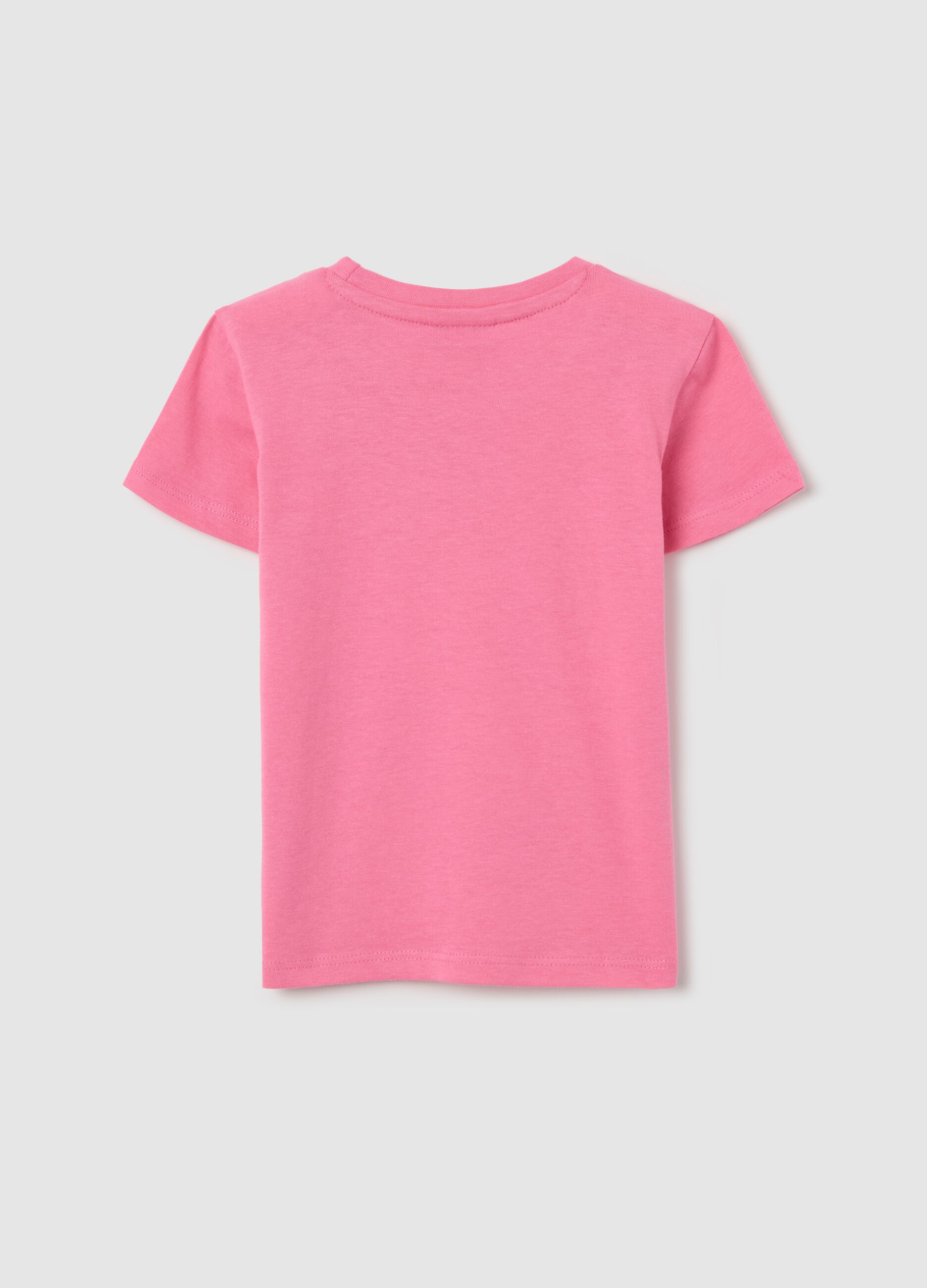 Pink T-shirt in cotton with print
