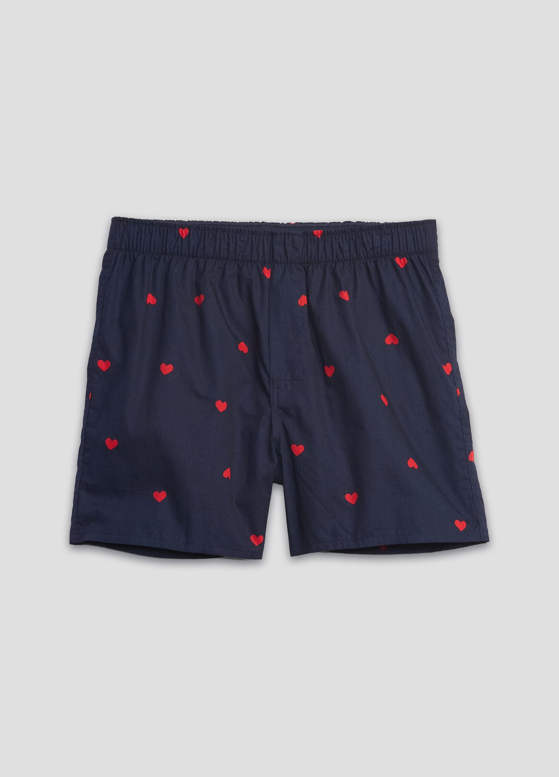 Boxer in cotone stampa cuori