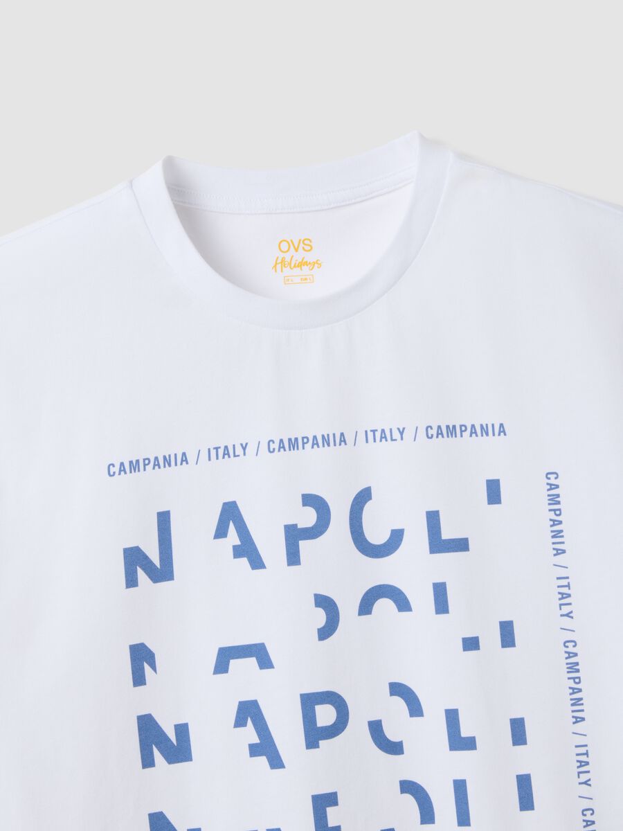 White pure cotton short-sleeve T-shirt, regular fit_5