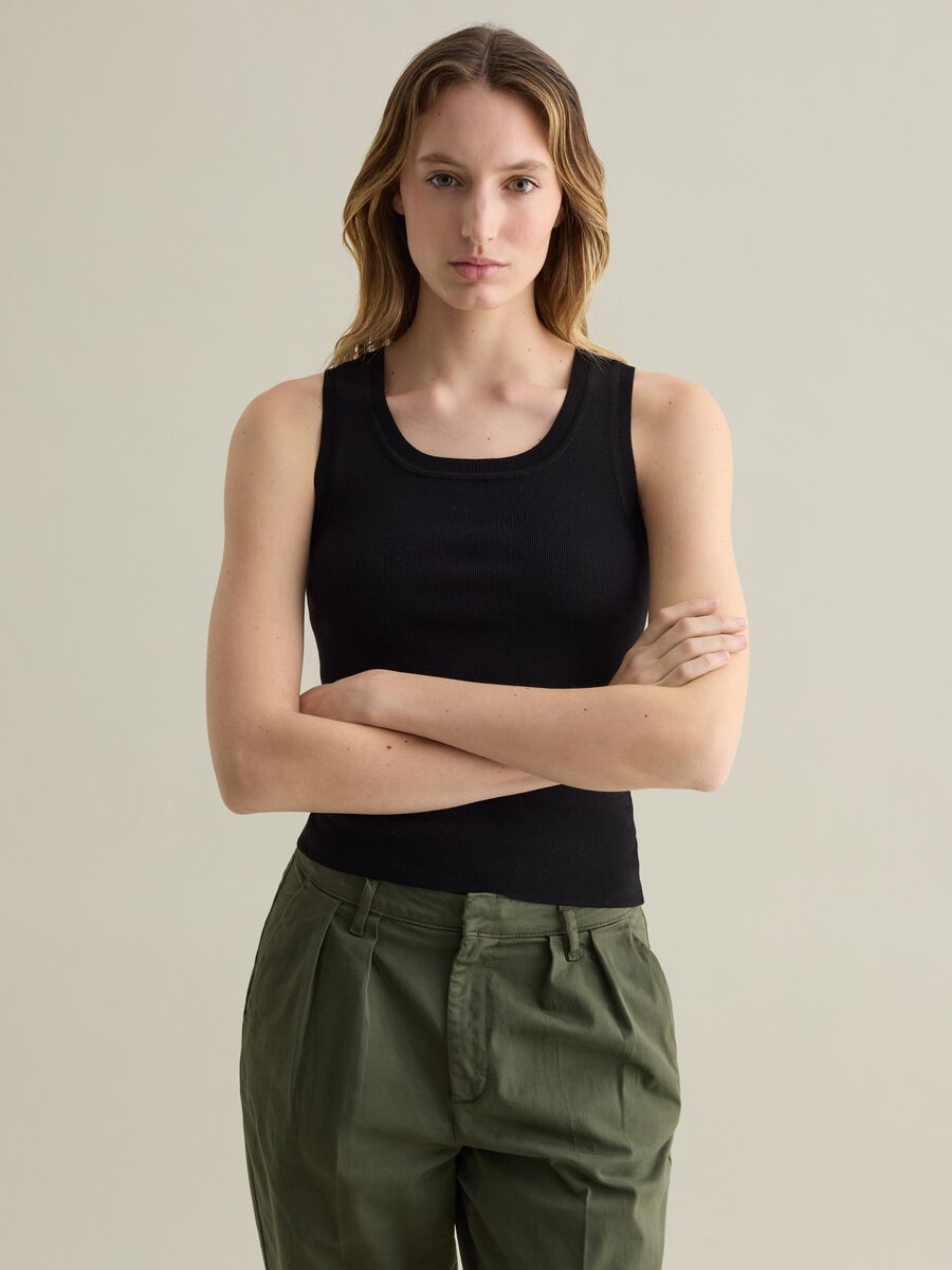 Solid colour tank top_1