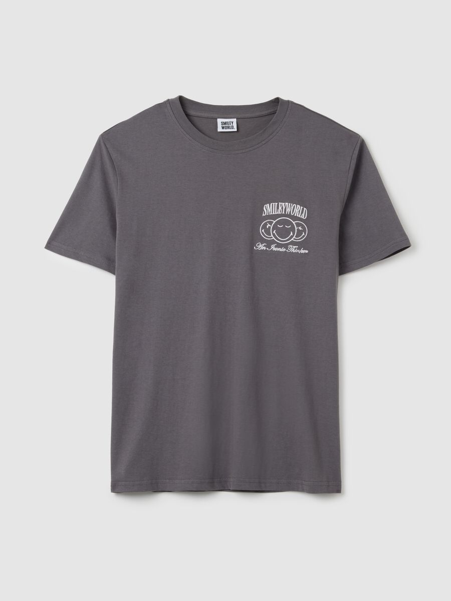 Men's grey cotton T-shirt, regular fit_0