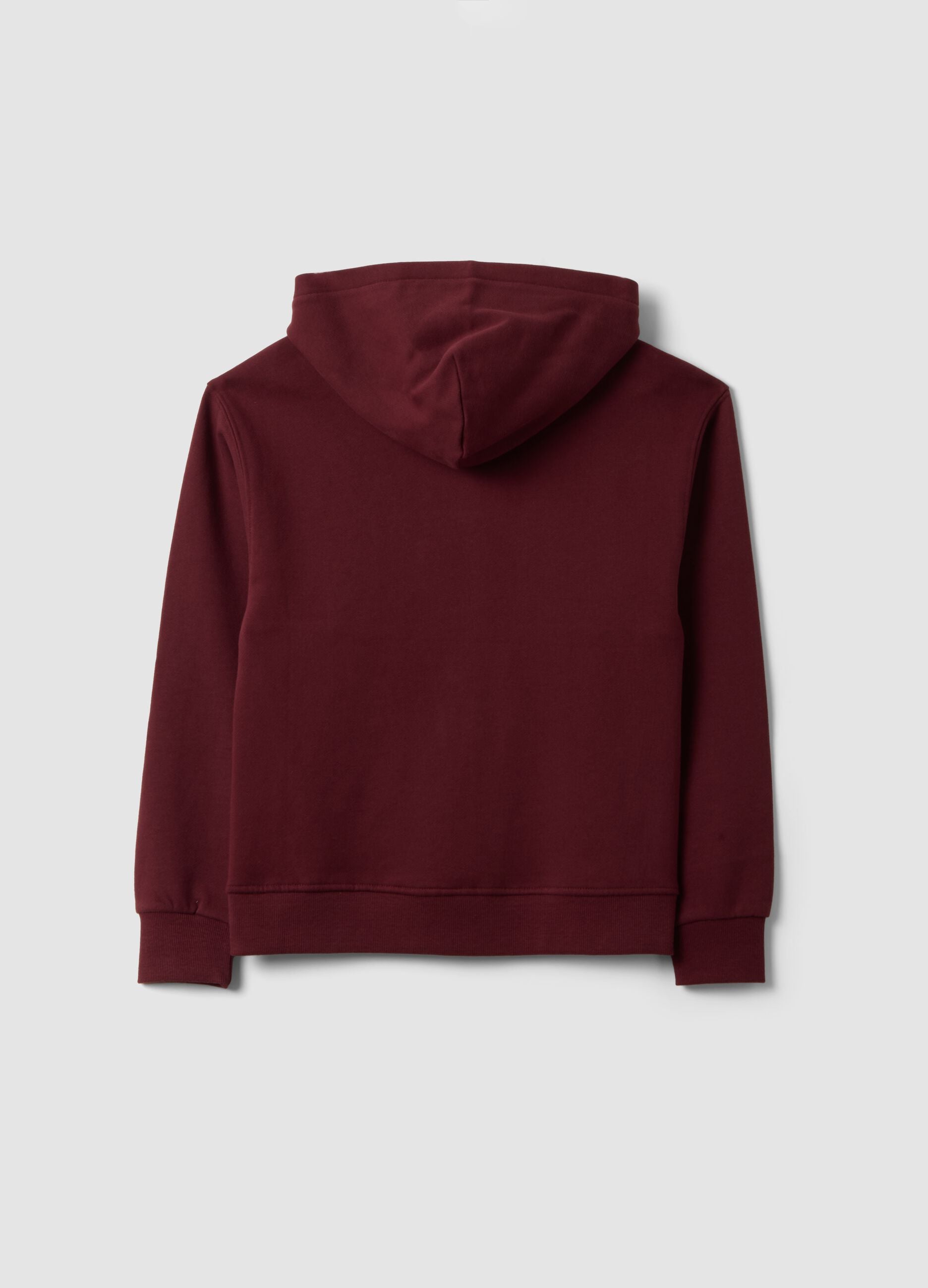 Brown organic cotton hoodie sweatshirt, relaxed fit