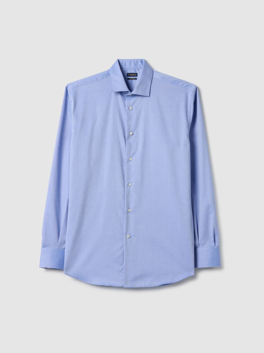 Light Blue Pure Cotton Regular Fit Shirt_4