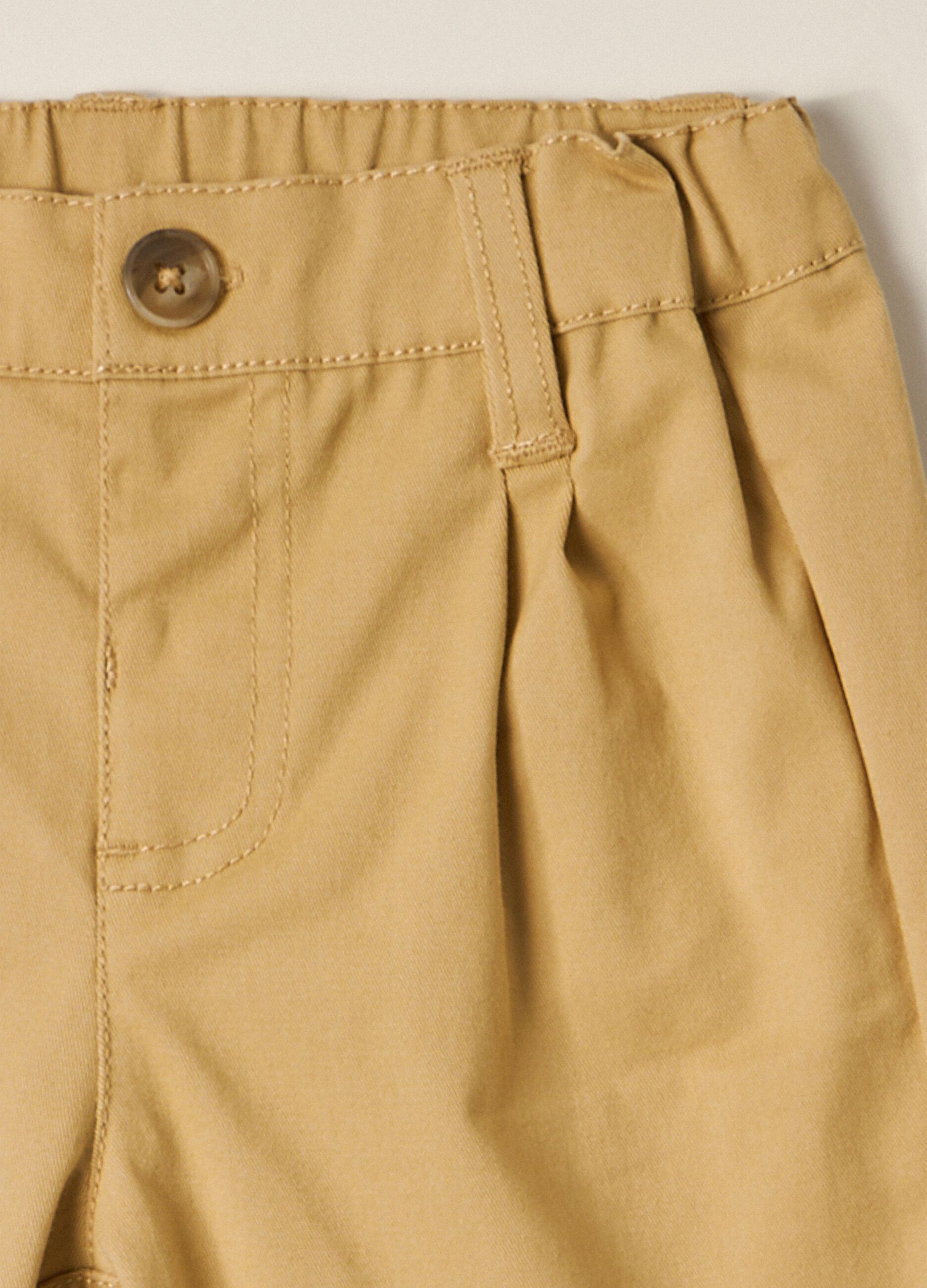 IANA newborn boy stretch cotton twill trousers
