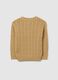 Beige pure cotton regular fit children's jumper_4
