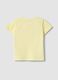 Yellow pure cotton girl's T-shirt, regular fit with print_1