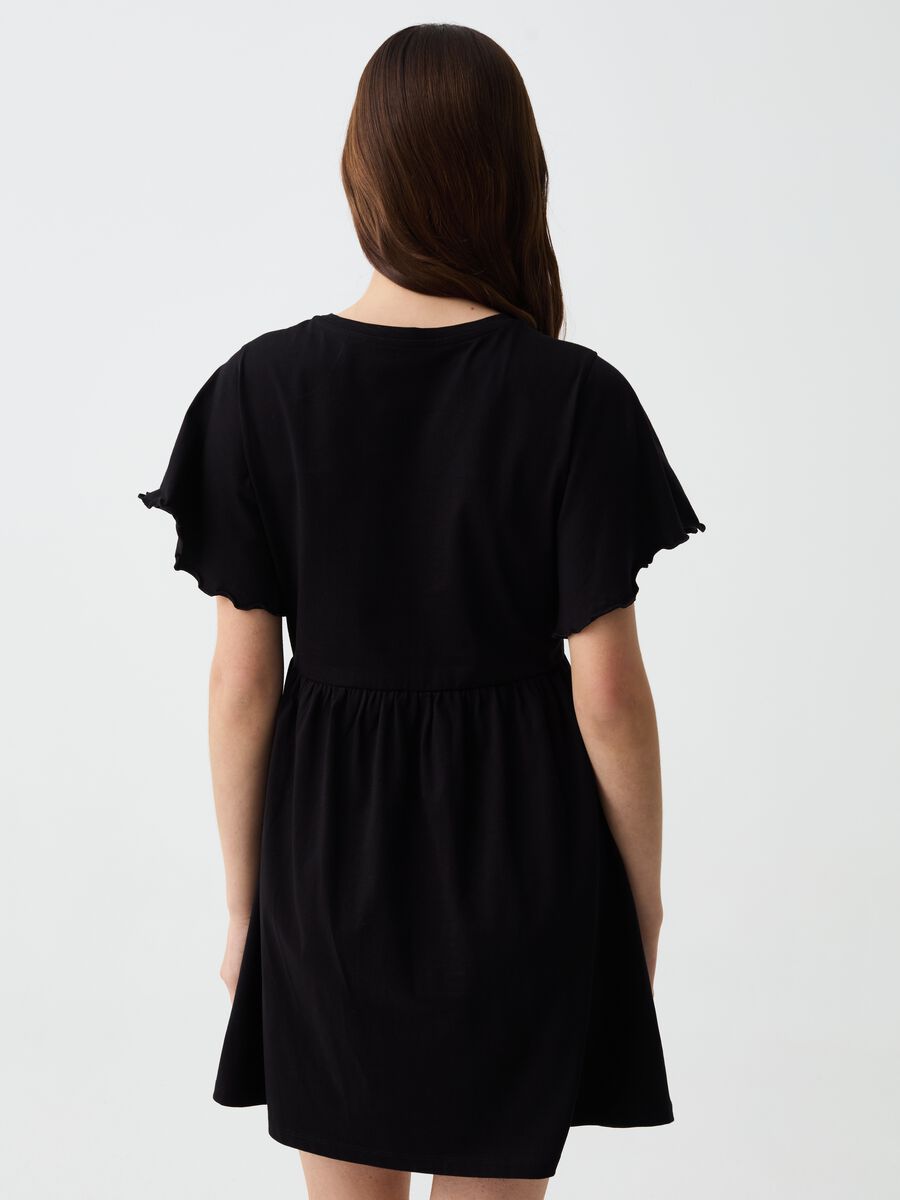 Essential short dress with butterfly sleeves_2