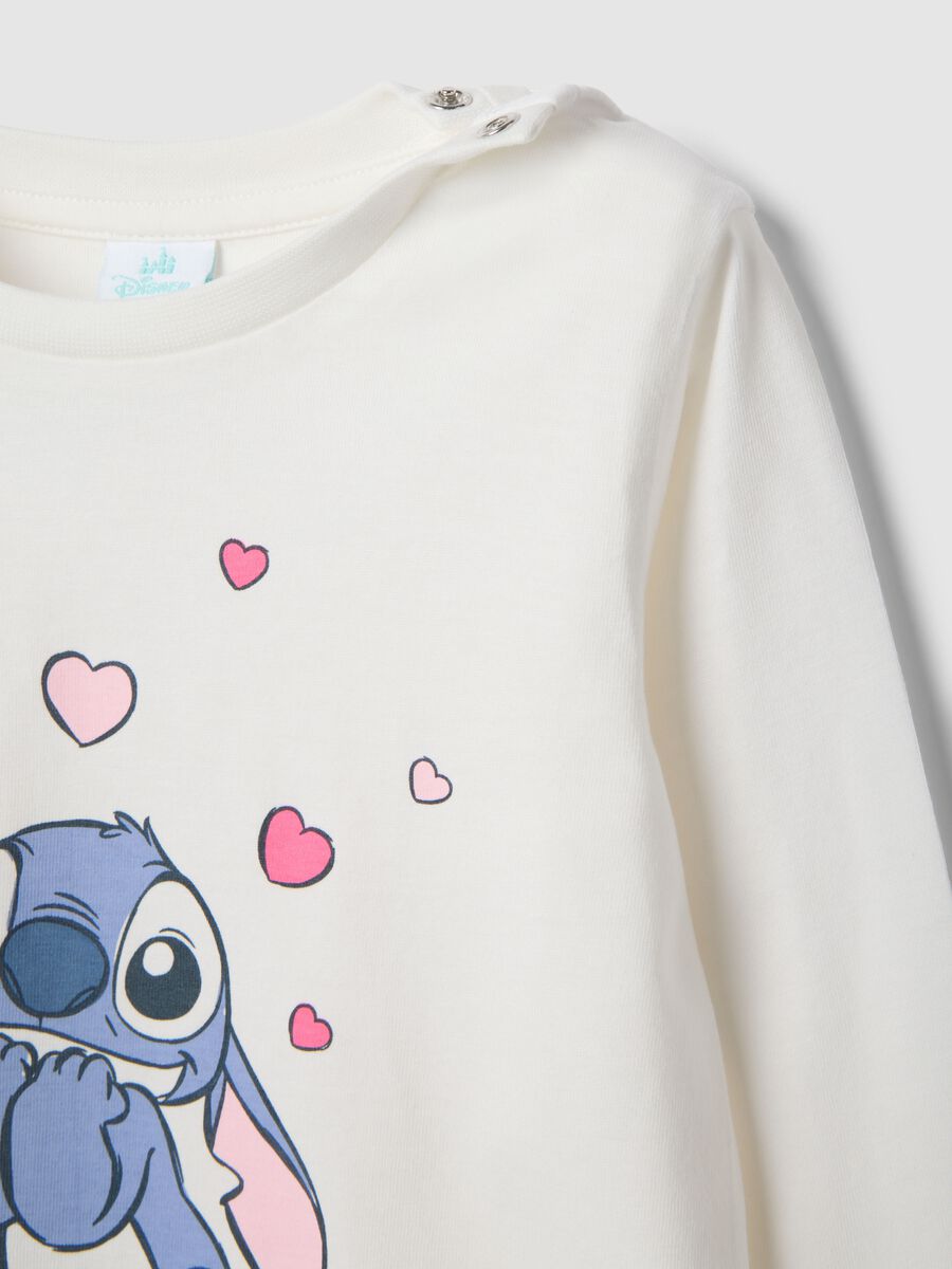 Multicolour pure cotton pyjamas for newborn with Stitch print_2