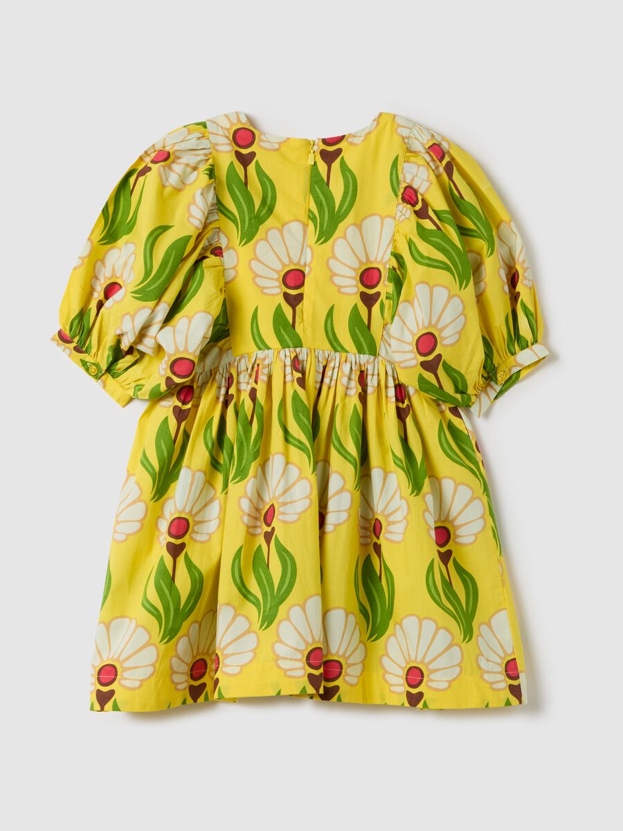 Yellow dress with floral print_4