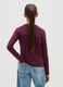 Girls' Long Sleeve Solid Bordeaux T-Shirt_1