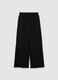 Black Relaxed Fit Cotton Blend Trousers_4
