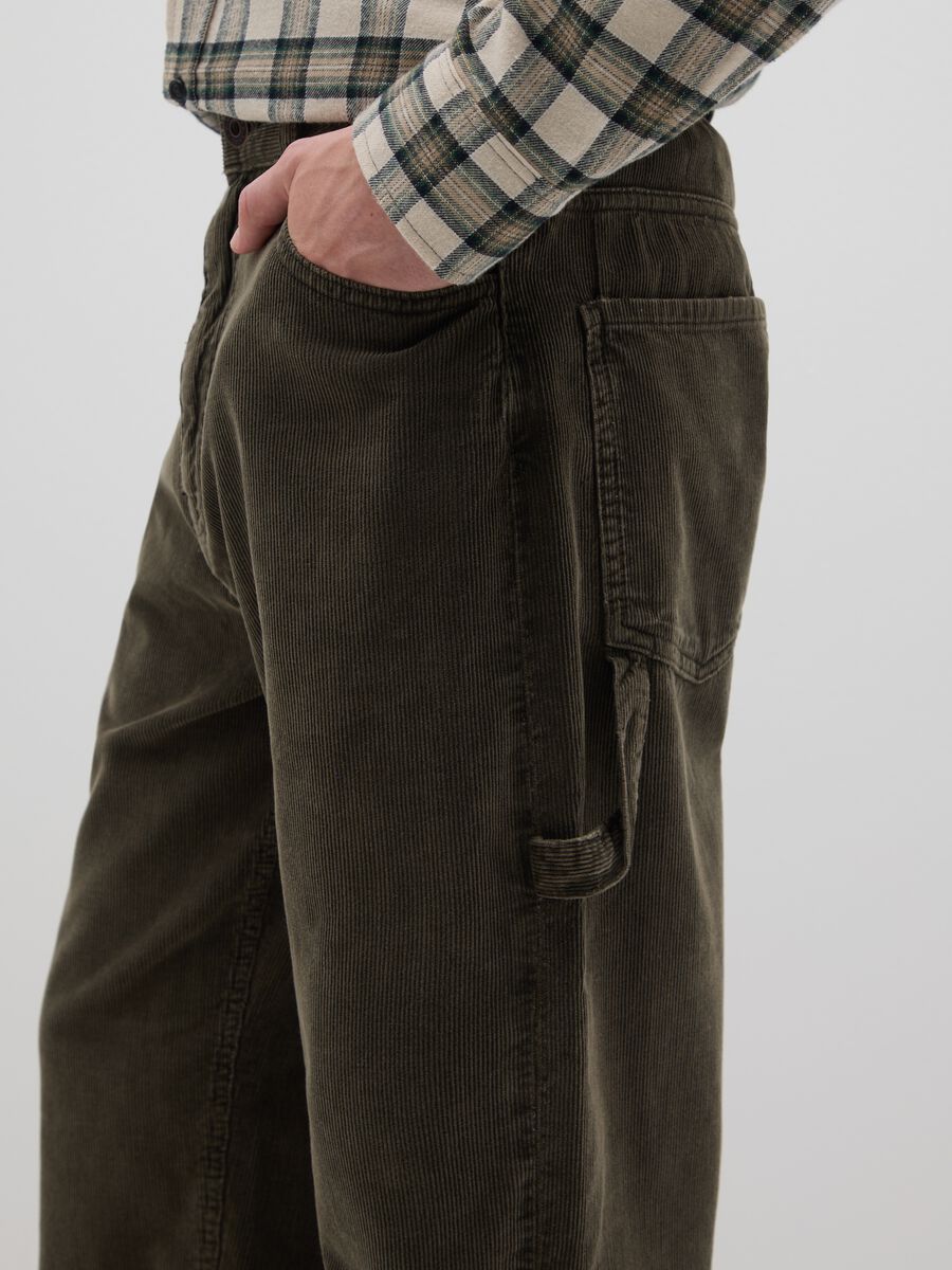 Pantaloni baggy in puro cotone neri_3