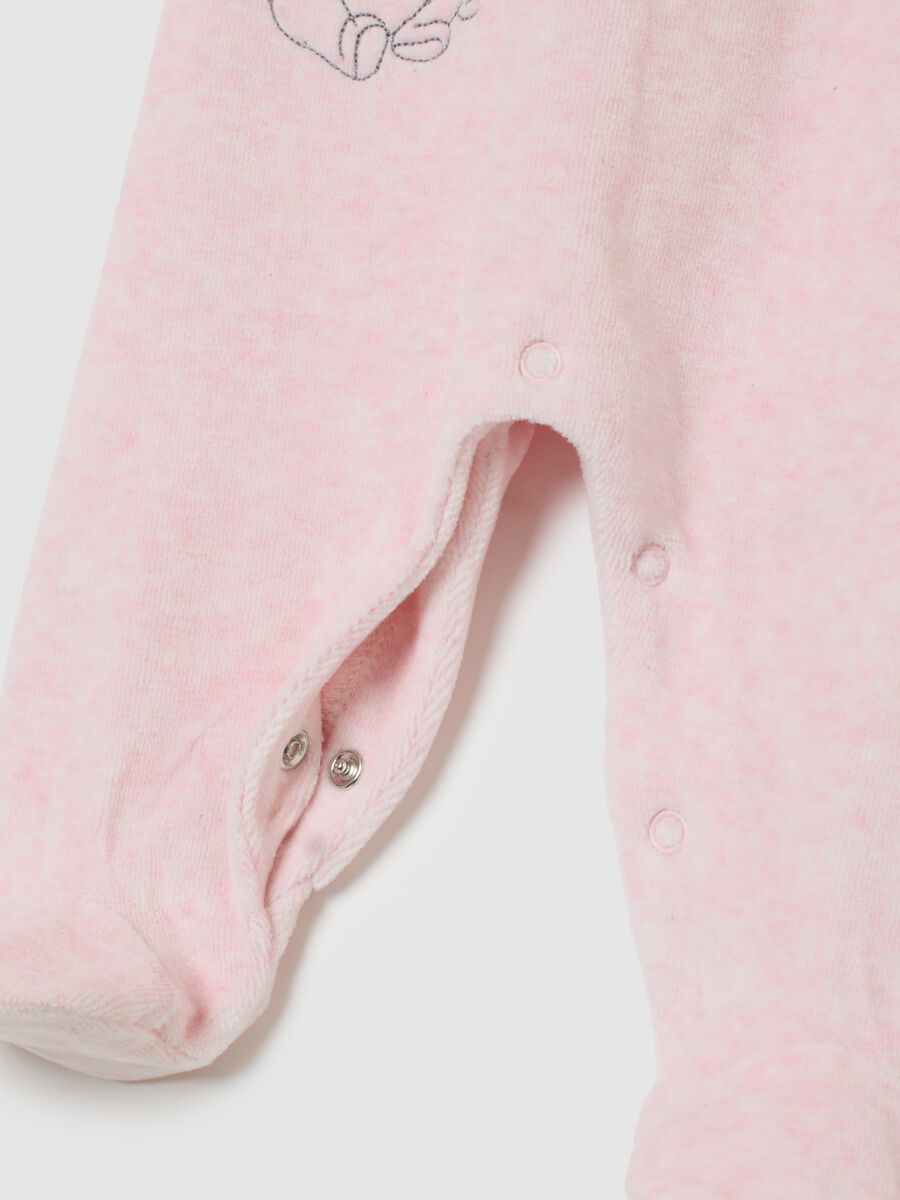 Tutina multicolor da neonata in misto cotone velour_2