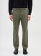 Green Stretch Cotton Regular Fit Trousers_1