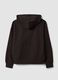 Brown cropped pure-cotton hoodie with oversized fit_6