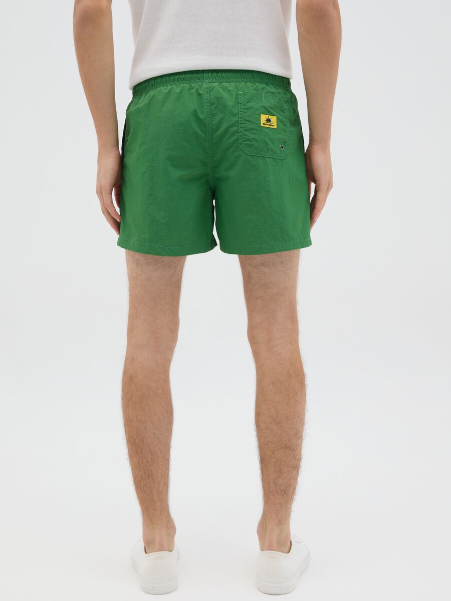 Men's Mixed Green Regular Fit Shorts_3