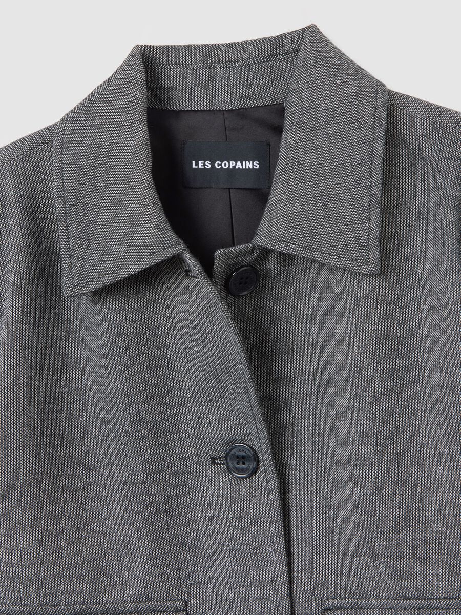 Blazer in misto lana grigio regular fit_6
