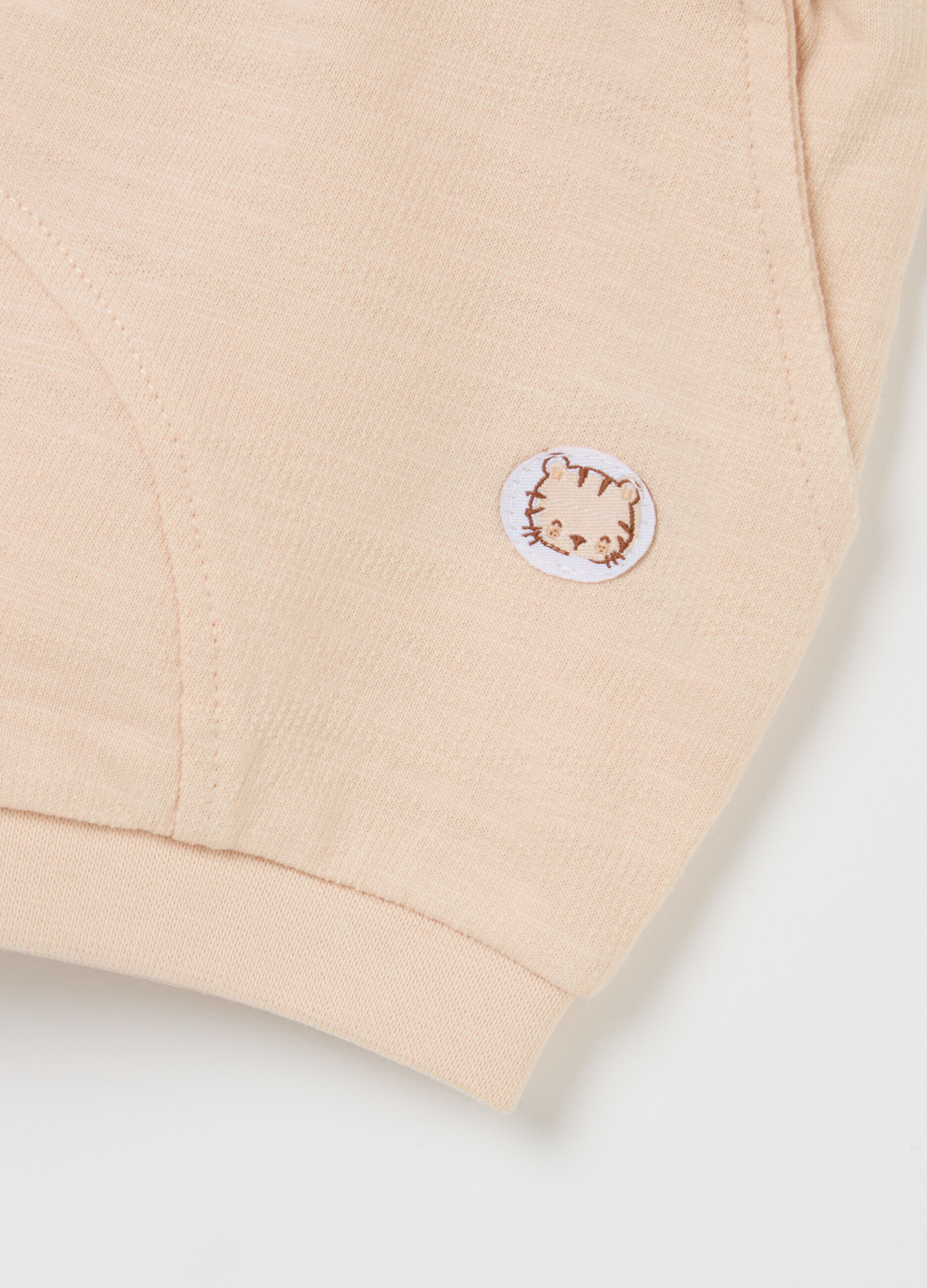 Cotton set with T-shirt with tiger print and shorts