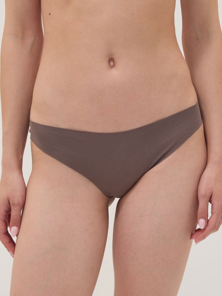 Slip marrone in cotone organico elasticizzato_1