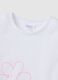 White pure cotton girl's T-shirt regular fit with print_2