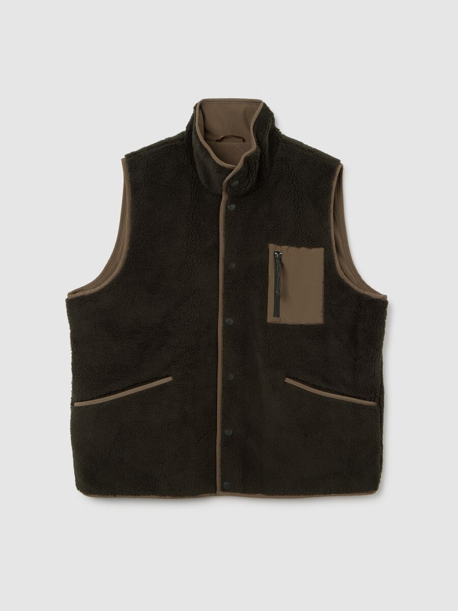 Black sherpa gilet_0