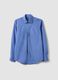 Blue slim-fit shirt with classic collar, easy-iron finish_4
