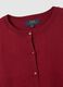 Red viscose blend cardigan regular fit_5