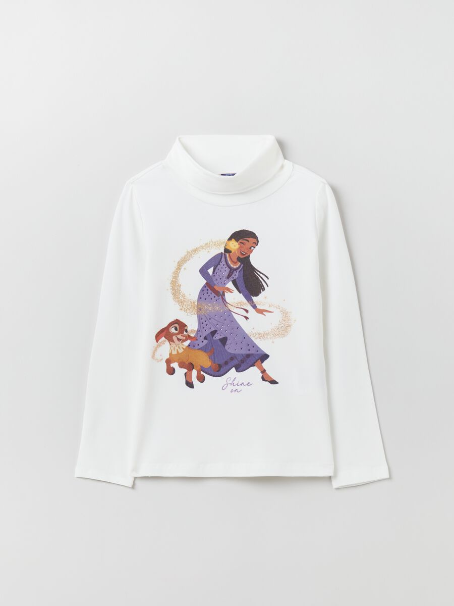 T-shirt collo alto stampa principessa Asha_0