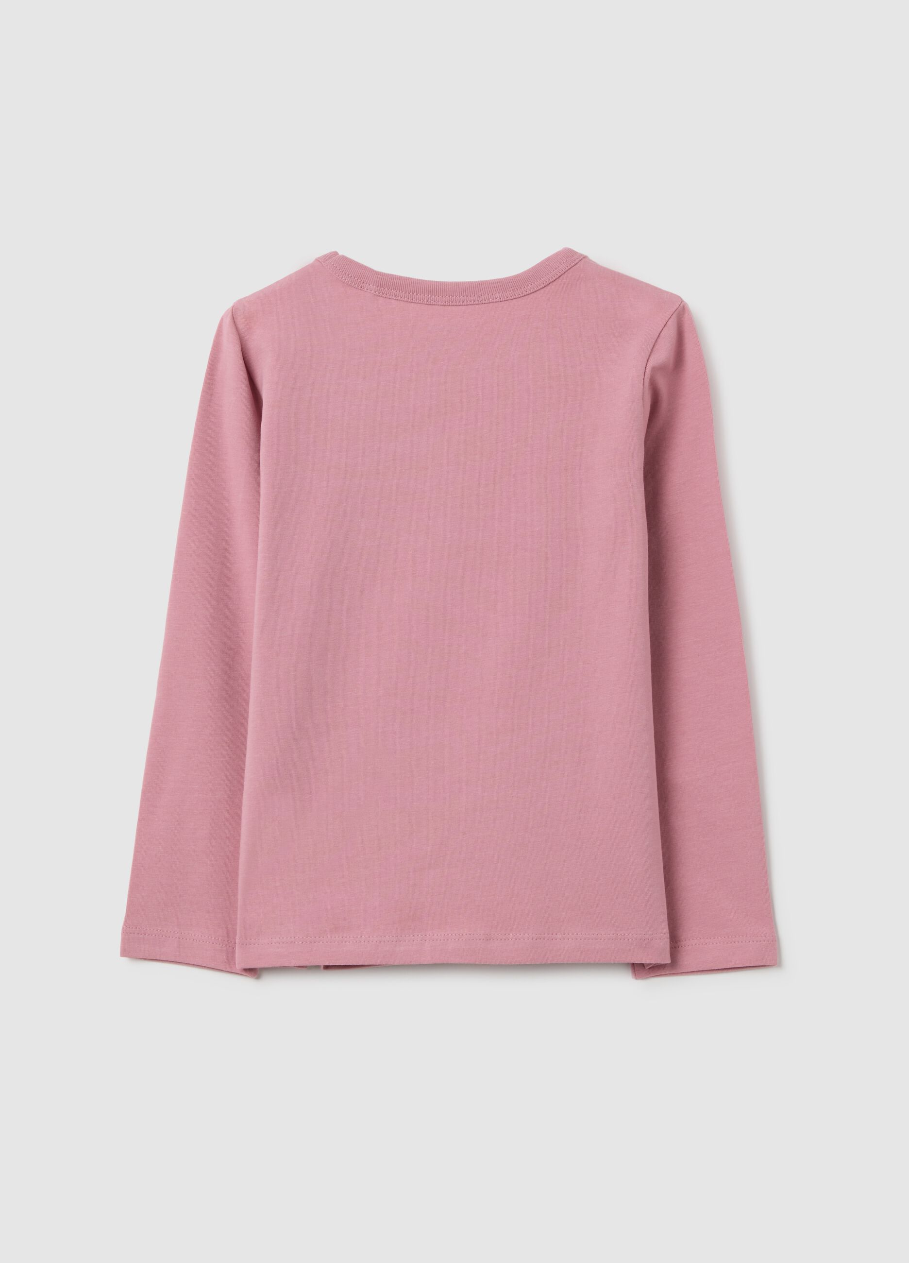 Girls' Pink Cotton Regular Fit Top