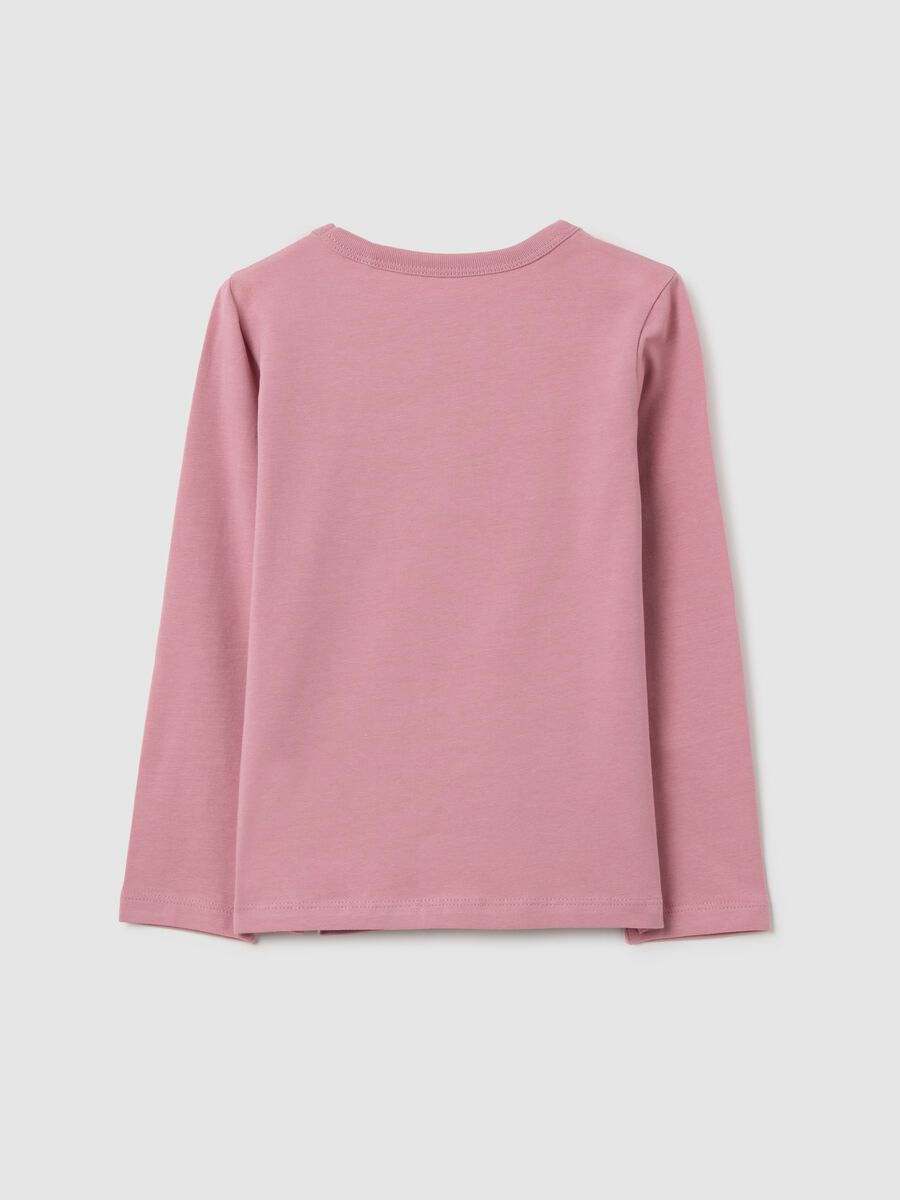 Girls' Pink Cotton Regular Fit Top_1