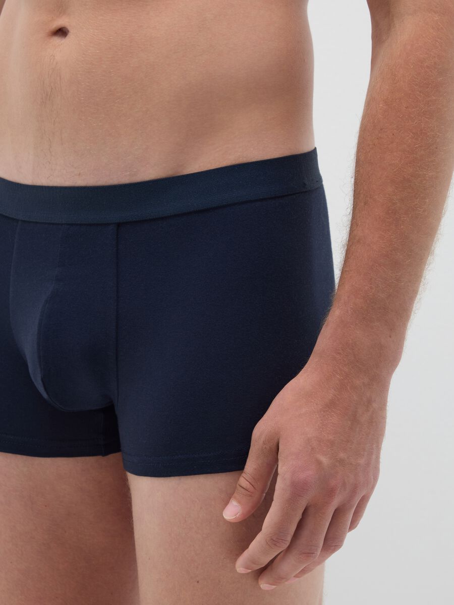 Set of three-pack cotton stretch blue regular fit boxers_2