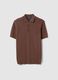 Brown pure cotton polo regular fit_4